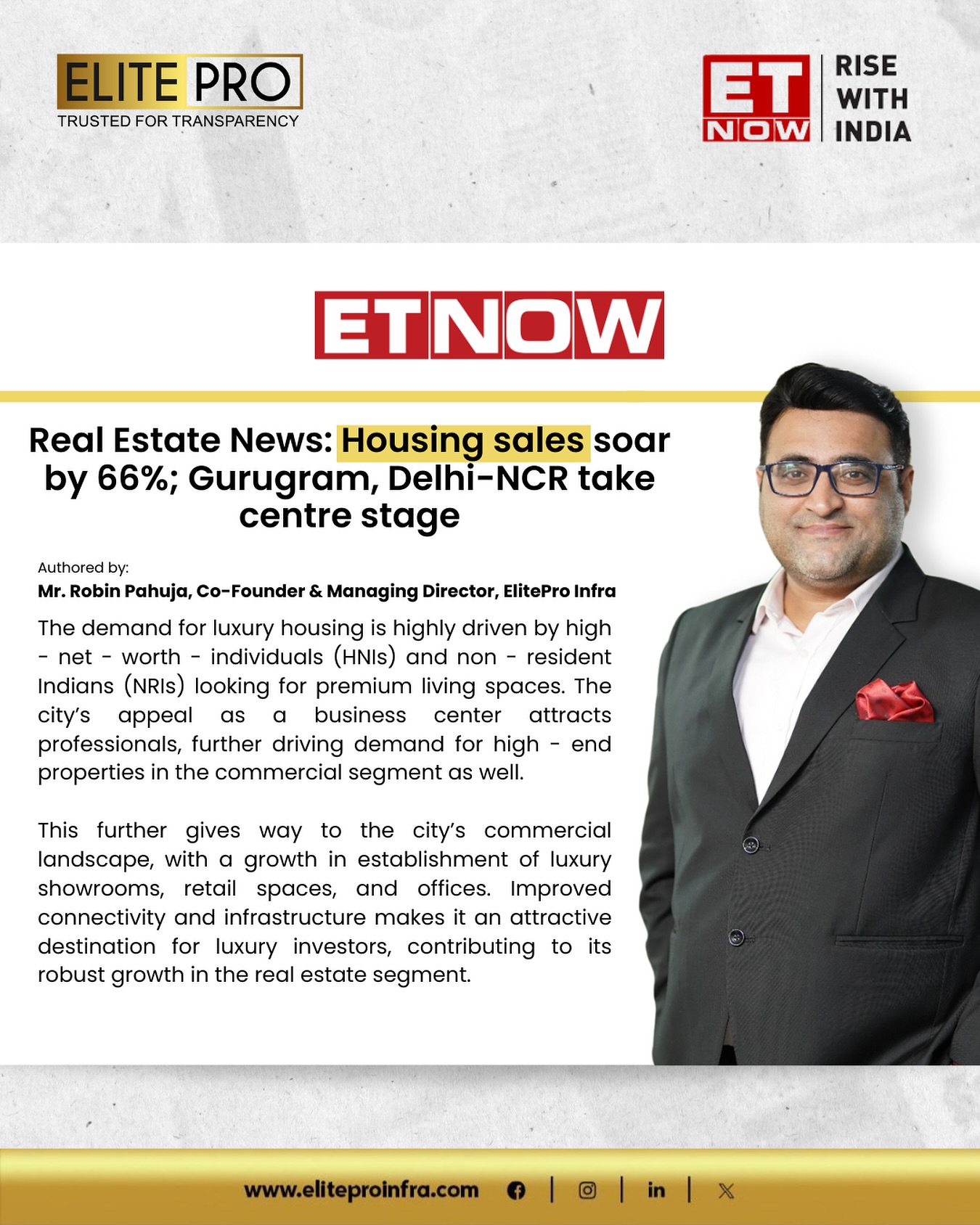 Real Estate News: Housing sales soar by 66%; Gurugram, Delhi-NCR take centre stage